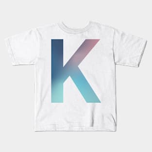 Gradient Letter K Initial Alphabet Kids T-Shirt